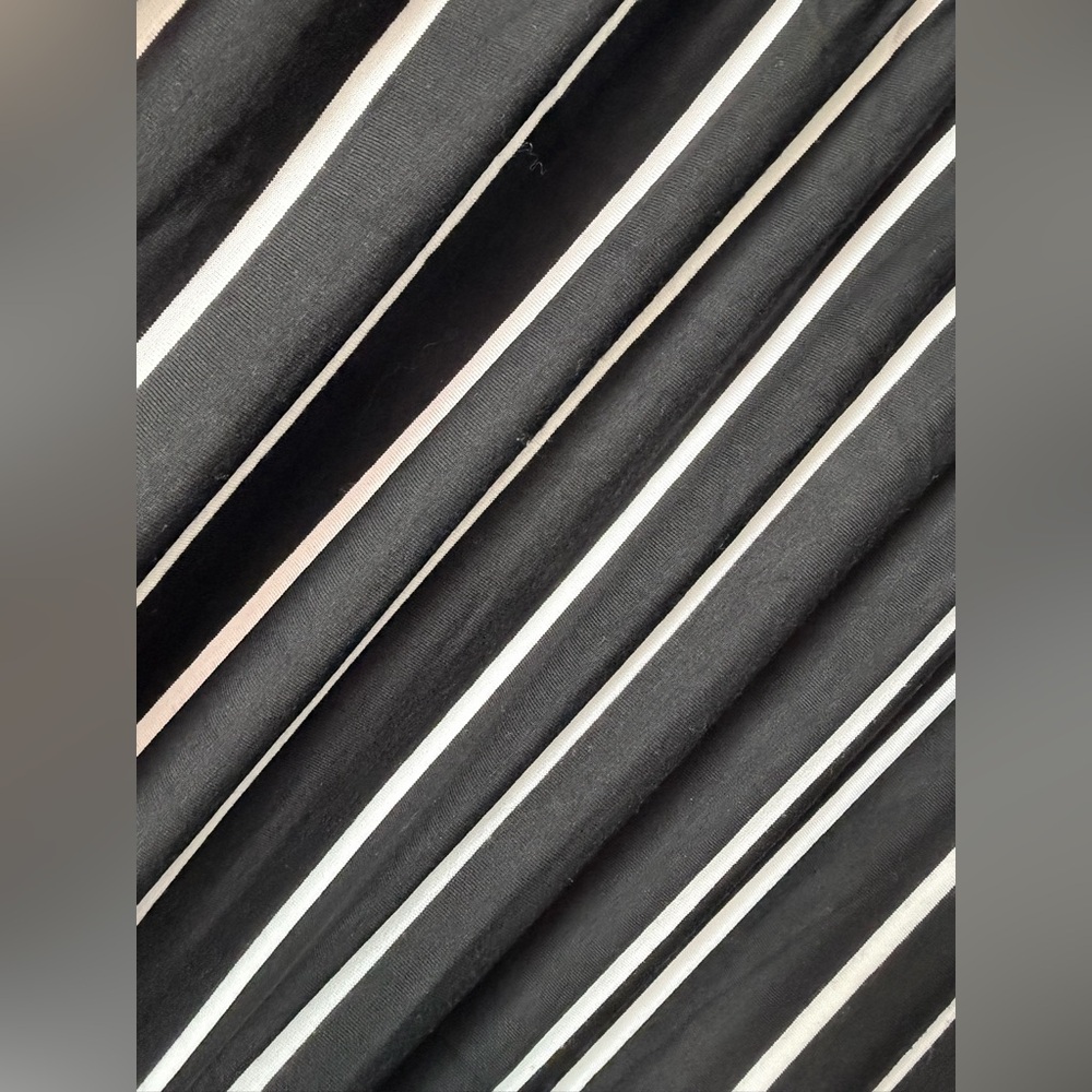 Sleeveless Black & White Striped Maxi Dress - Picture 8 of 11